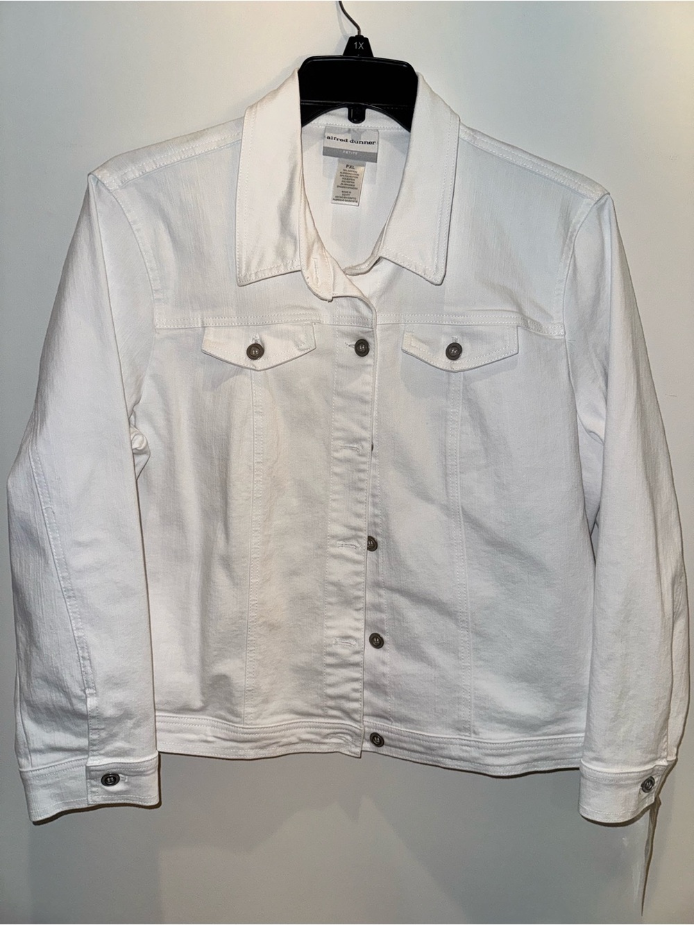 Alfred Dunner White Denim Jacket